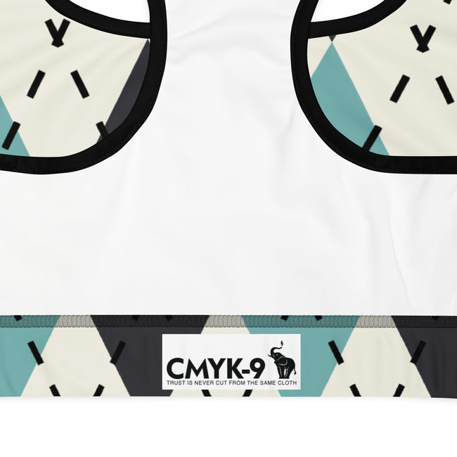 Argyle Lotus Padded Sports Bra Main Image