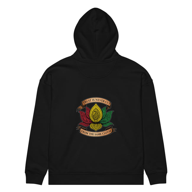 One Love Paisley LotusUnisex Organic Relaxed Hoodie Main Image