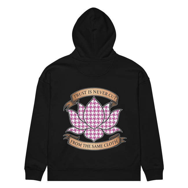 Houndstooth Lotus Unisex Organic Relaxed Hoodie Main Image